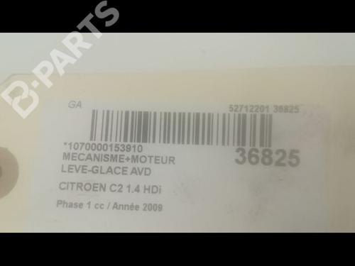 Front right window mechanism CITROËN C2 (JM_) 1.4 HDi | BP9600873C23 