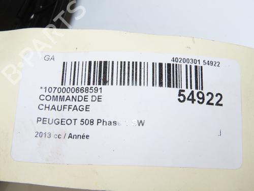 Used Climate control PEUGEOT 508 SW I (8E_) 1.6 HDi (115 hp) 31819573