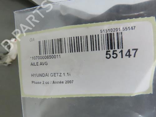 Left front fenders HYUNDAI GETZ (TB) 1.1 | BP28968359C41 