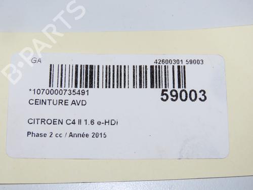 Front right seatbelt CITROËN C4 II (NC_) 1.6 HDi 115 | BP36494672I25 - Image 4