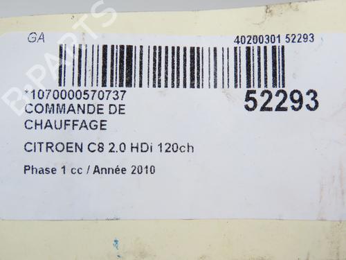 Climate control CITROËN C8 (EA_, EB_) 2.0 HDi | BP22811328I5 