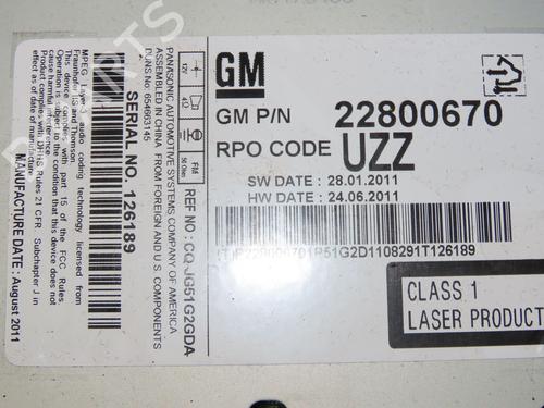 Radio CHEVROLET ORLANDO (J309) 2.0 D | BP31912134E6 