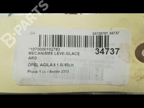 Rear right window mechanism OPEL AGILA (B) (H08) 1.0 (F68) | BP9597539C25 