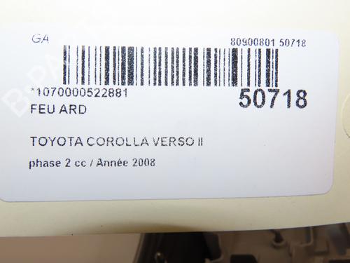 Højre baglygte TOYOTA COROLLA Verso (ZER_, ZZE12_, R1_) 2.2 D-4D (AUR10_, AUR10R) | BP28832639C35 