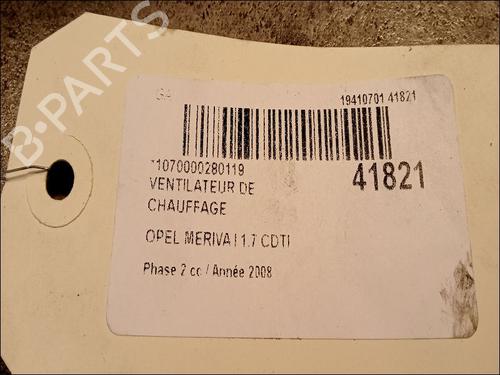 Used Heater blower motor OPEL MERIVA A MPV (X03) 1.7 CDTI (E75) (100 hp) 9614083