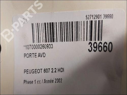 Right front door PEUGEOT 607 (9D, 9U) 2.2 HDi | BP9611194C3