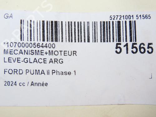 Rear left window mechanism FORD PUMA (J2K, CF7) 1.0 Flexifuel | BP28831818C24 