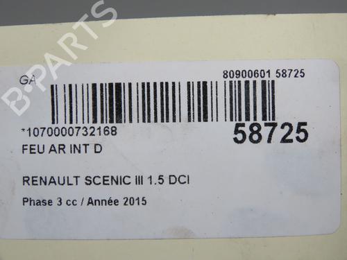 Højre baglygte bagklap Højre baglygte bagklap RENAULT SCÉNIC III (JZ0/1_) 1.5 dCi (110 hp) 37163366 37163366