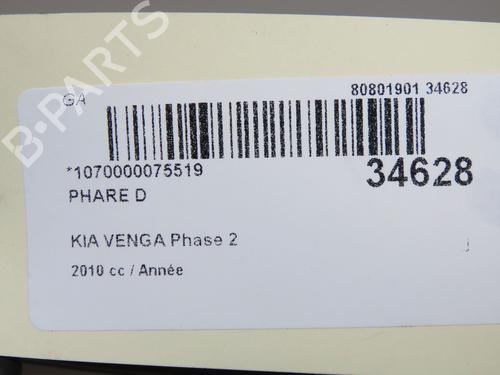 Used Right headlight Right headlight KIA VENGA (YN) 1.4 CRDi 90 (90 hp) 34457059 34457059