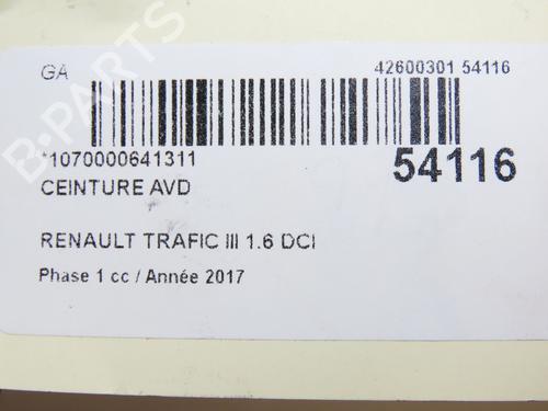 Front right seatbelt RENAULT TRAFIC III Van (FG_) 1.6 dCi 125 (FGMH) | BP28968148I25 - Image 5
