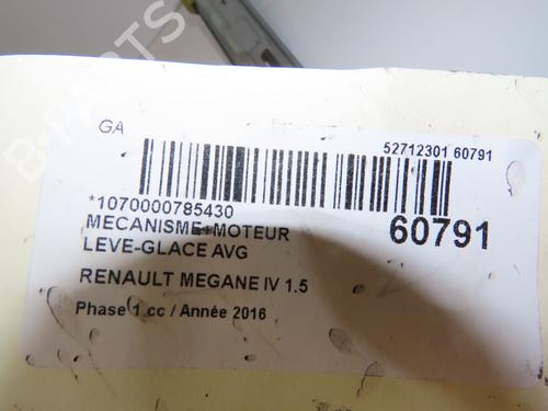 Front left window mechanism RENAULT MEGANE IV Hatchback (B9A/M/N_) 1.5 dCi 110 (B9A3) | BP38297816C22 - Image 4