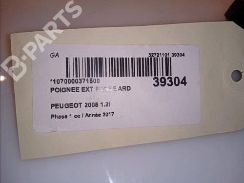 Rear right exterior door handle PEUGEOT 2008 I (CU_) 1.2 THP 110 / PureTech 110 | BP11103199C130