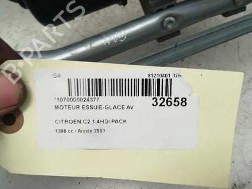 Used Front wiper motor Front wiper motor CITROËN C2 (JM_) 1.4 HDi (68 hp) 9617843 9617843