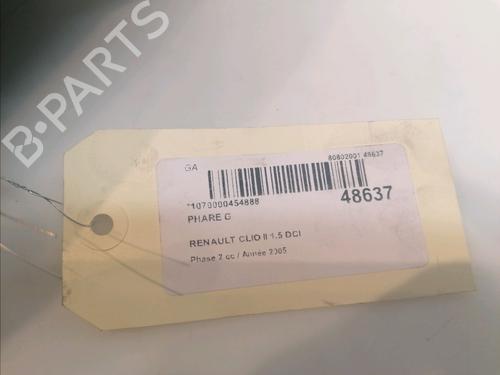 Left headlight RENAULT CLIO II (BB_, CB_) 1.5 dCi (B/CB07) | BP15672050C28 
