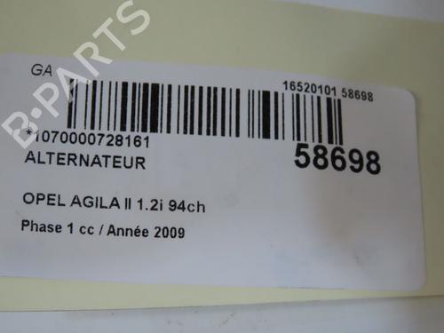 Alternator OPEL AGILA B (H08) 1.2 (F68) | BP38676434M7 - Image 4