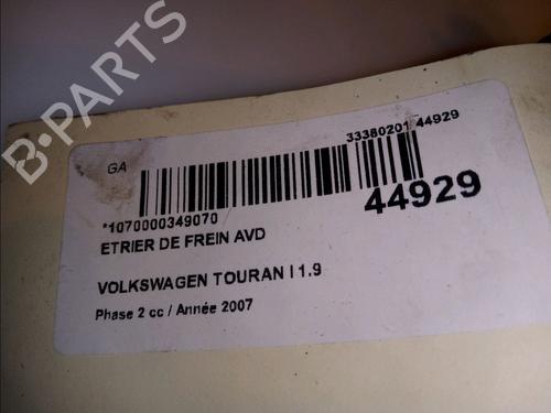 Used Right front brake caliper VW TOURAN (1T1, 1T2) 1.9 TDI (105 hp) 14877678