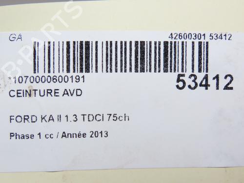 Front right seatbelt FORD KA (RU8) 1.3 TDCi | BP28830711I25 - Image 6