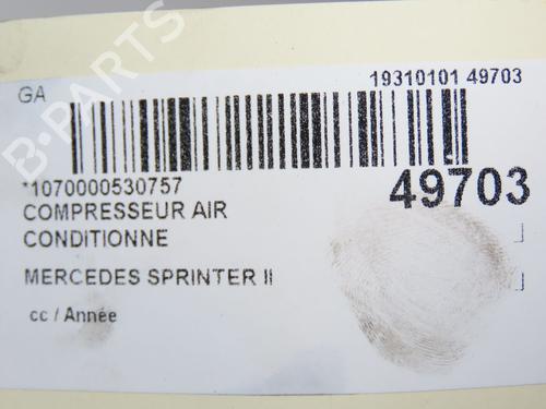 Used AC compressor MERCEDES-BENZ SPRINTER 4-t Van (B907, B910) 414 CDI RWD (907.643, 907.645, 907.647) (143 hp) 28967150