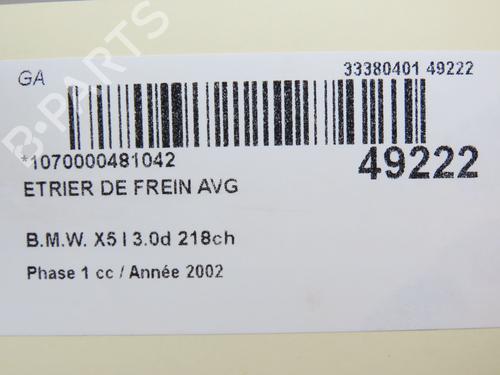 Used Left front brake caliper BMW X5 (E53) 3.0 d (184 hp) 19319496