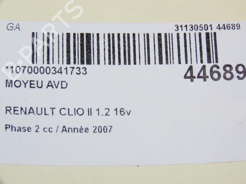 Left front steering knuckle RENAULT CLIO II (BB_, CB_) 1.2 16V (BB05, BB0W, BB11, BB27, BB2T, BB2U, BB2V, CB05,... | BP14875713M25