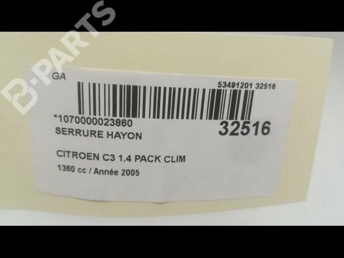 Tailgate lock CITROËN C3 I (FC_, FN_) 1.4 i | BP9592834C101 