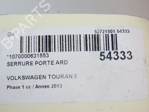 Used Rear right lock VW TOURAN (1T3) 2.0 TDI (140 hp) 28969060