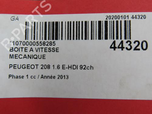 Used Gearbox Gearbox PEUGEOT 208 I (CA_, CC_) 1.6 HDi (92 hp) 28829381 28829381