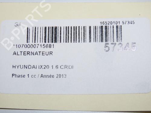 alternator-hyundai-ix20-jc-2010-2011-2012-2013-2014-2015-2016-2017-2018-2019-32845275 main image