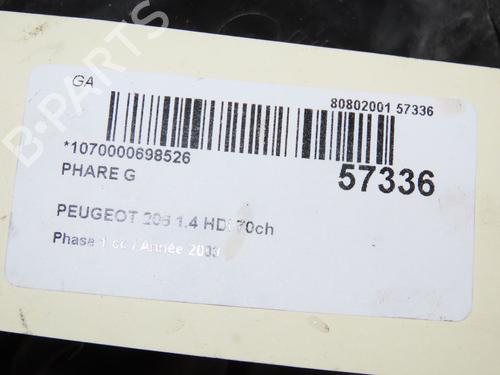 left-headlight-peugeot-206-van-1999-2000-2001-2002-2003-2004-2005-2006-2007-2008-2009-32432985 main image