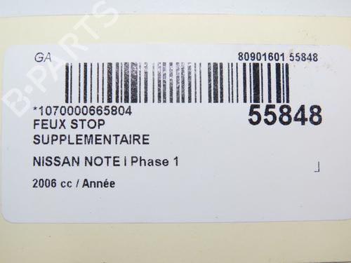 Third brake light NISSAN NOTE (E11, NE11) 1.6 | BP31121276L11 - Image 5