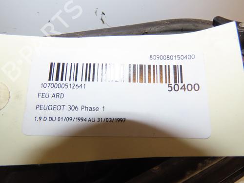 Højre baglygte PEUGEOT 306 Hatchback (7A, 7C, N3, N5) 1.9 D | BP17315732C35 