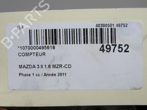 Instrument cluster MAZDA 3 (BL) 1.6 MZ-CD (BL14) | BP33417754C47 - Image 6