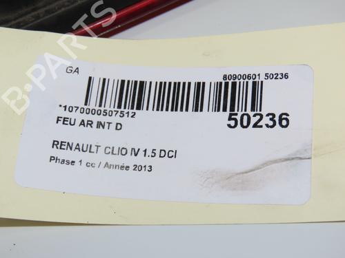 Used Right tailgate light RENAULT CLIO IV (BH_) 1.5 dCi 90 (90 hp) 17662901