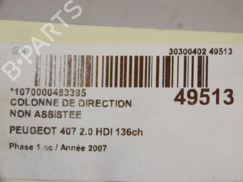 Used Steering column PEUGEOT 407 (6D_) 2.0 HDi 135 (6DRHRH, 6DRHRE, 6DRHRG, 6DRHRJ) (136 hp) 16769524