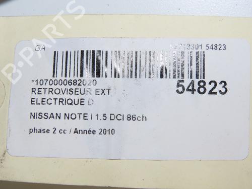 Right mirror NISSAN NOTE (E11, NE11) 1.5 dCi | BP31242548C27