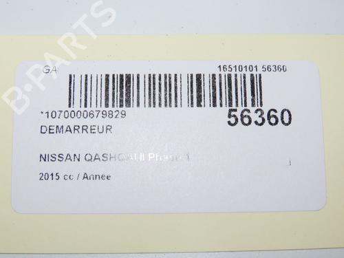 Used Starter Starter NISSAN QASHQAI II (J11, J11_) 1.6 dCi (130 hp) 34457040 34457040