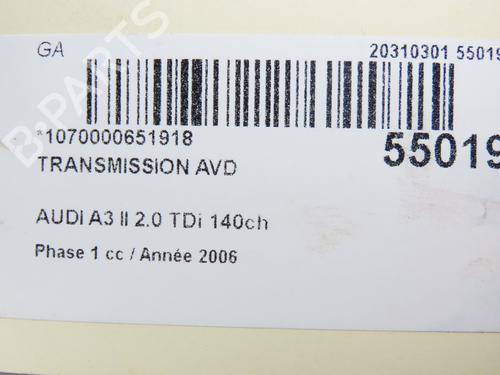 Right front driveshaft AUDI A3 Sportback (8PA) 2.0 TDI 16V | BP30188526M39