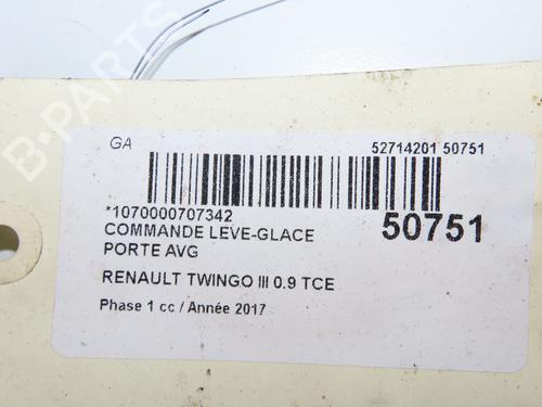 Left front window switch RENAULT TWINGO III (BCM_, BCA_) 0.9 TCe 90 (BCM9, BCM2) | BP39660517I27 - Image 4