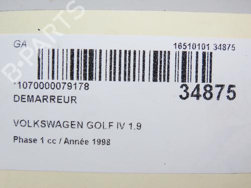 Used Starter VW GOLF IV (1J1) 1.9 TDI (110 hp) 26310656