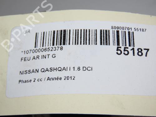 Left tailgate light NISSAN QASHQAI I (J10, NJ10) 1.6 dCi All-wheel Drive | BP29045789C79 