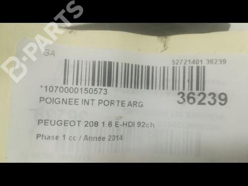 Rear left interior door handle PEUGEOT 208 I (CA_, CC_) 1.6 HDi | BP9600925I15 
