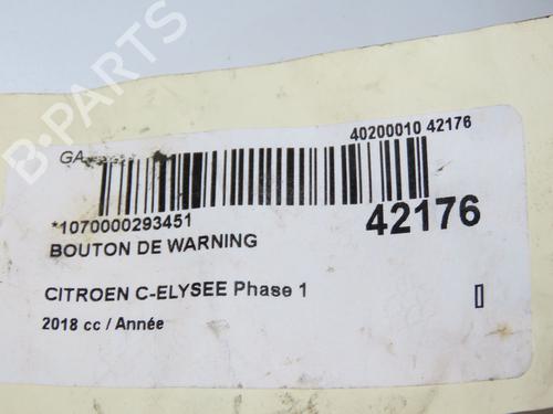 Used Warning switch Warning switch CITROËN C-ELYSEE (DD_) 1.2 VTi 82 (82 hp) 9615811 9615811