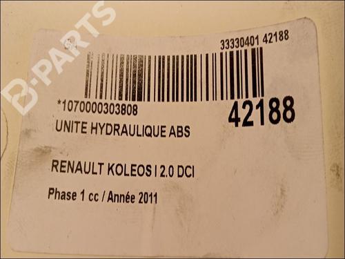 ABS pump RENAULT KOLEOS I (HY_) 2.0 dCi 4x4 (HY0K) | BP9616798M43 