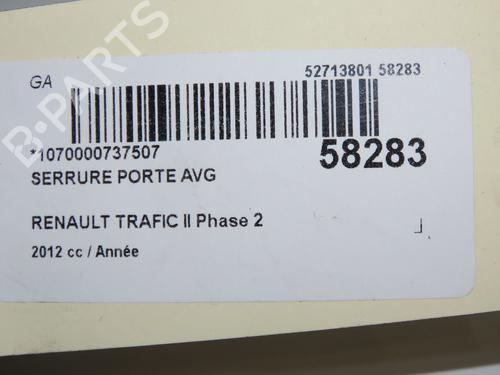 Front left lock RENAULT TRAFIC II Van (FL) 2.0 dCi 90 (FL0H, FL00, FL01, FL0M, FL0P, FL0S) | BP36427221C98 - Image 2