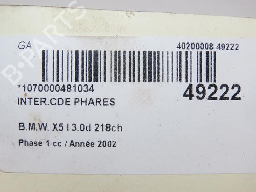 Headlight switch BMW X5 (E53) 3.0 d | BP19319521I24 