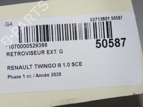 Used Left mirror Left mirror RENAULT TWINGO III (BCM_, BCA_) 1.0 SCe 65 (BCMJ) (65 hp) 40437942 40437942