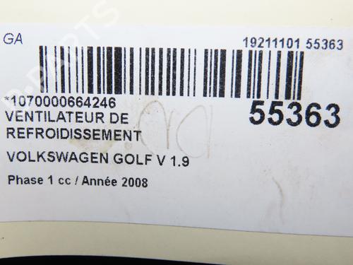 Radiator fan VW GOLF V (1K1) 1.9 TDI | BP30117087M35