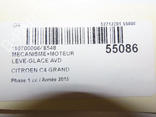 Used Front right window mechanism CITROËN C4 Picasso II 2.0 BlueHDi 150 (150 hp) 29469762