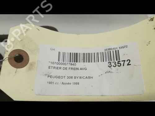 Used Left front brake caliper PEUGEOT 306 Break (7E, N3, N5) 1.9 TD (90 hp) 14878005