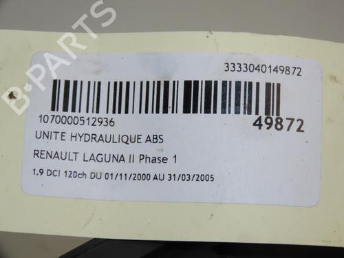 ABS pump RENAULT LAGUNA II (BG0/1_) 1.9 dCi (BG08, BG0G) | BP17868198M43 